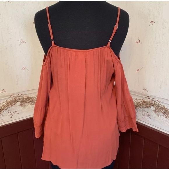 Socialite Womens Blouse Size Medium Orange - Picture 6 of 7
